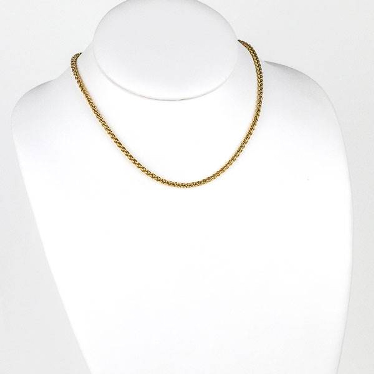 14K Gold 2MM Figaro Chain for Men and Women (Unisex), 14K Yellow Gold  Necklace-2MM Thick-16